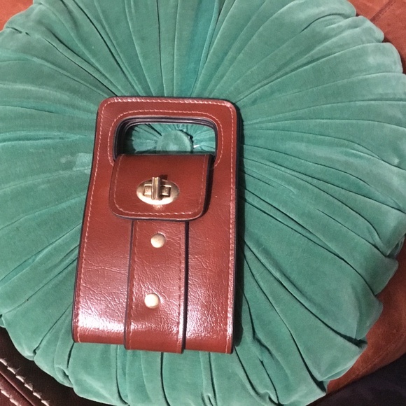 Vintage leather clutch purse - Picture 1 of 5